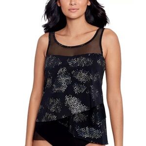 Miraclesuit Women's Iridium Mirage Underwire Tankini Top NWT Size 14